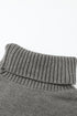 Cowl Neck Cable Knit Sweater Dress